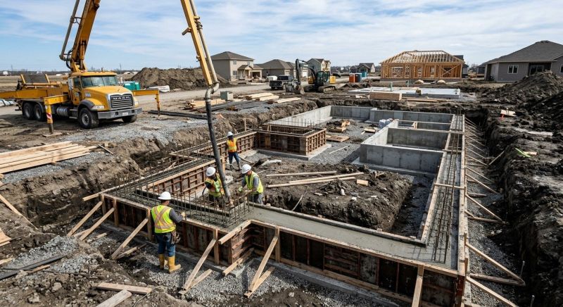 Cement Foundation Installation in Greenville, SC